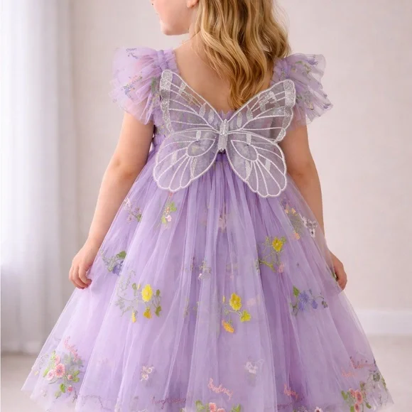 NWOT: Lavender Floral Fairy Dress - Picture 2 of 6